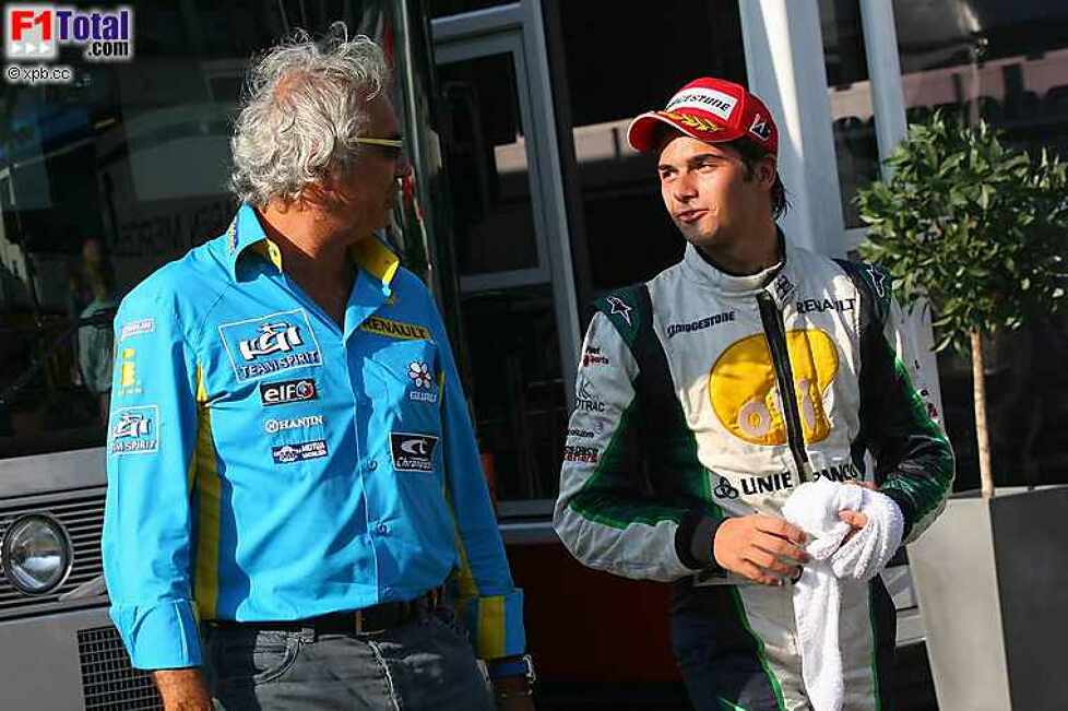 Flavio Briatore (Teamchef) (Renault), Nelson Piquet Jr.