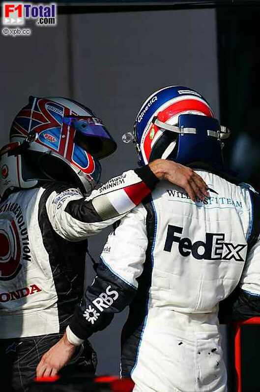 Jenson Button (Honda Racing F1 Team), Mark Webber (Williams-Cosworth)