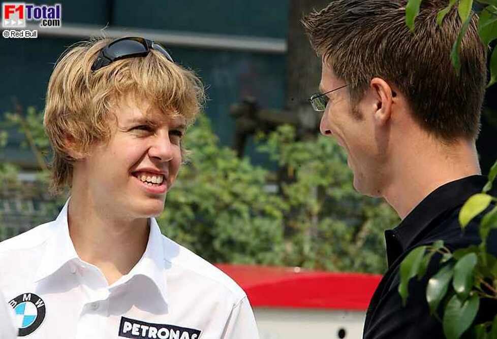Michael Ammermüller (Testfahrer) (Red Bull Racing), Sebastian Vettel (Testfahrer) (BMW Sauber F1 Team)