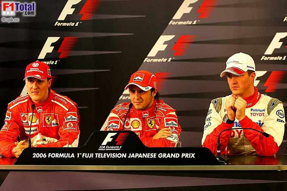 Felipe Massa (Ferrari), Michael Schumacher (Ferrari), Ralf Schumacher (Toyota)