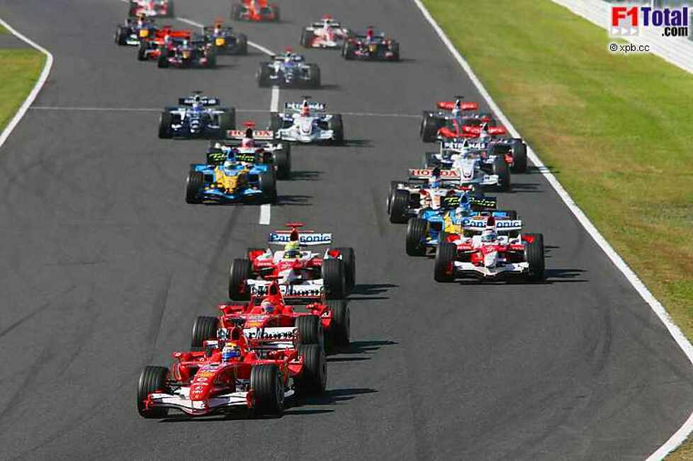 Felipe Massa (Ferrari), Jarno Trulli (Toyota), Michael Schumacher (Ferrari), Ralf Schumacher (Toyota)