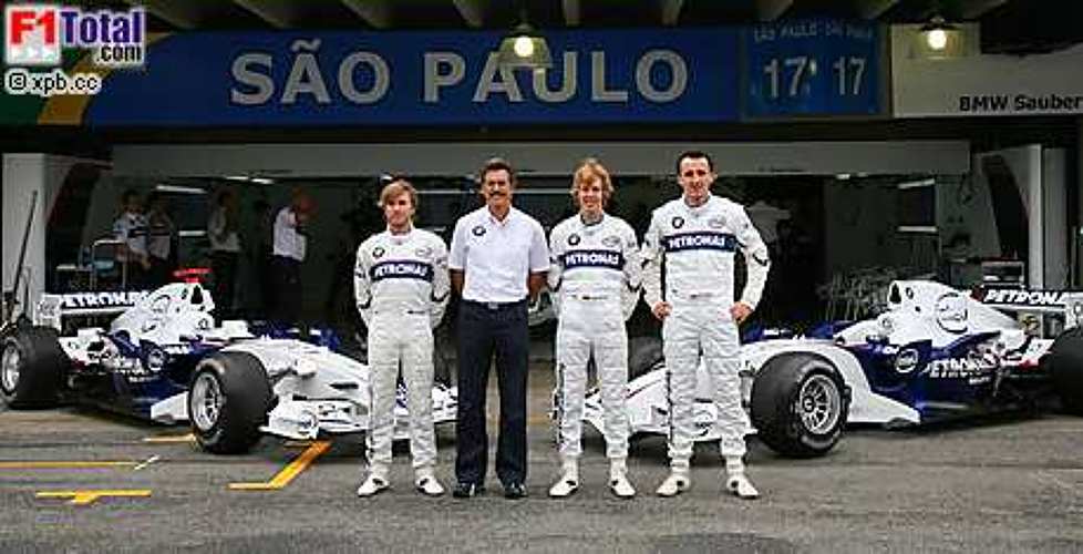Mario Theissen (BMW Motorsport Direktor) (BMW Sauber F1 Team), Nick Heidfeld (BMW Sauber F1 Team), Robert Kubica (BMW Sauber F1 Team), Sebastian Vettel (Testfahrer) (BMW Sauber F1 Team)