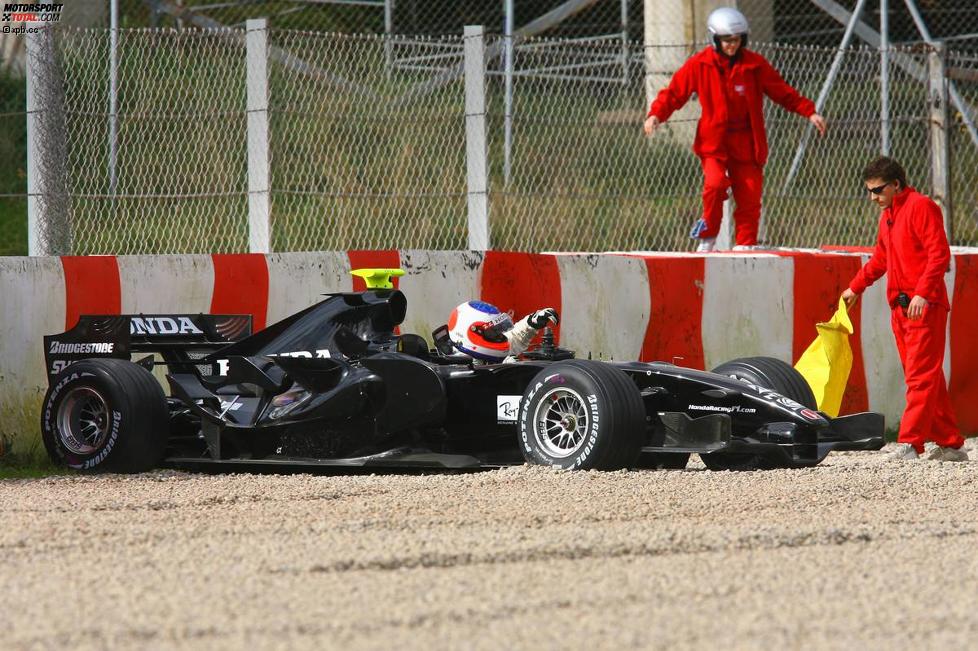 Rubens Barrichello (Honda F1 Team) nach seinem Dreher
