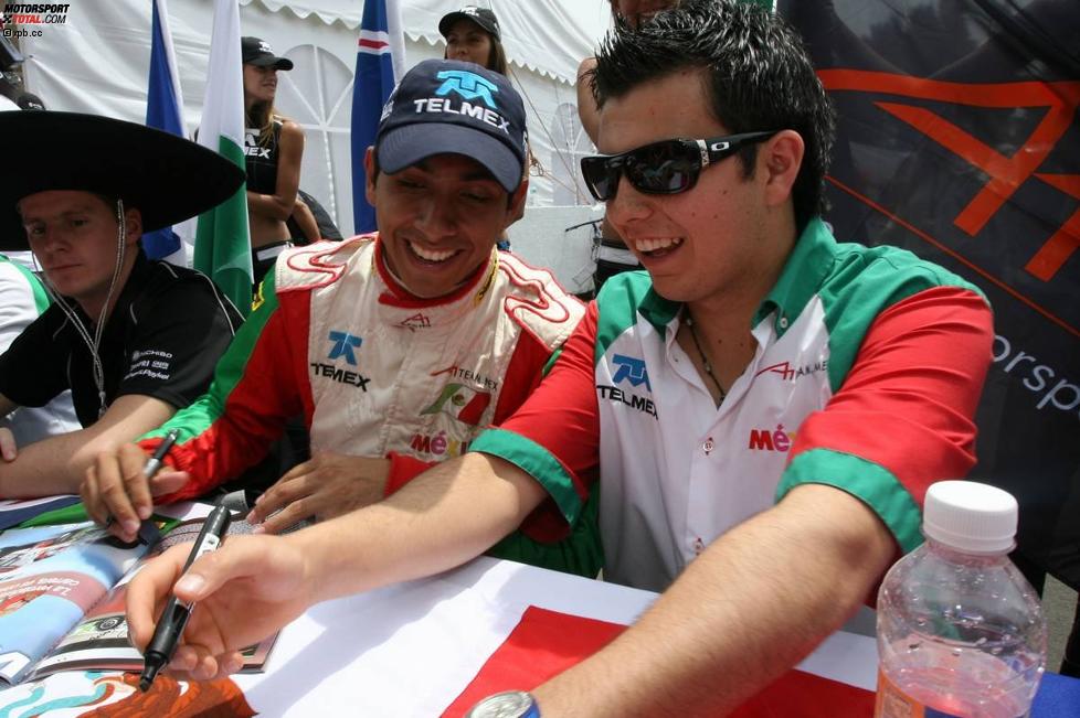 Salvador Duran und Sergio Perez (A1 Team.MEX)