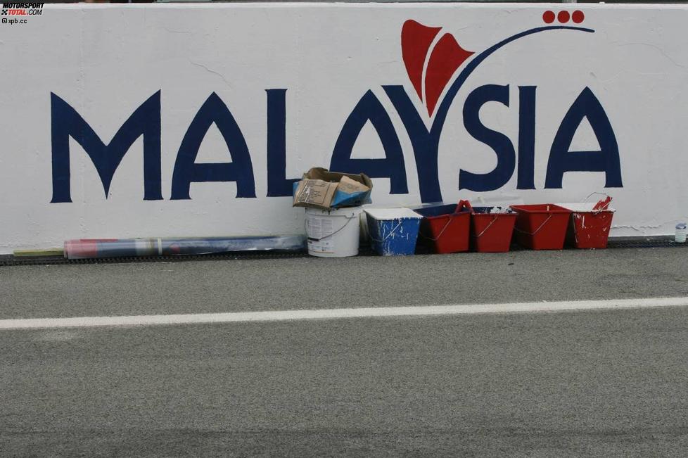 Logo des Malaysia-Grand-Prix - frisch gemalt