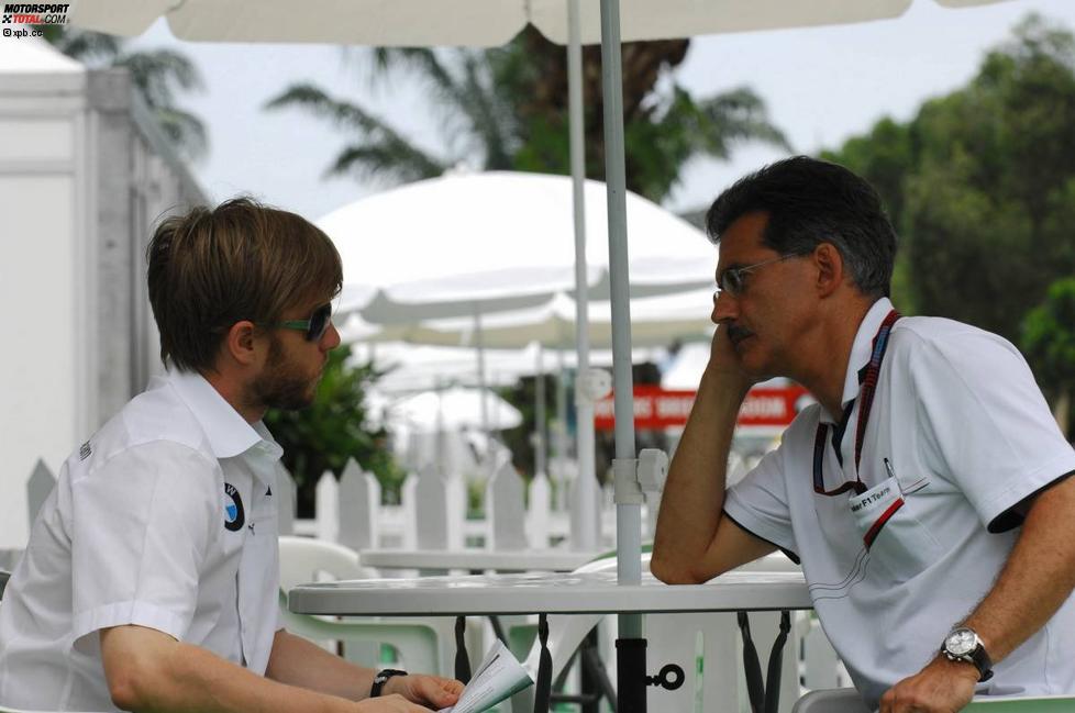 Nick Heidfeld und Mario Theissen (BMW Motorsport Direktor) (BMW Sauber F1 Team) 