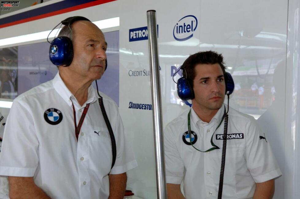 Peter Sauber (Ex-Formel-1-Teamchef) und Timo Glock (BMW Sauber F1 Team)