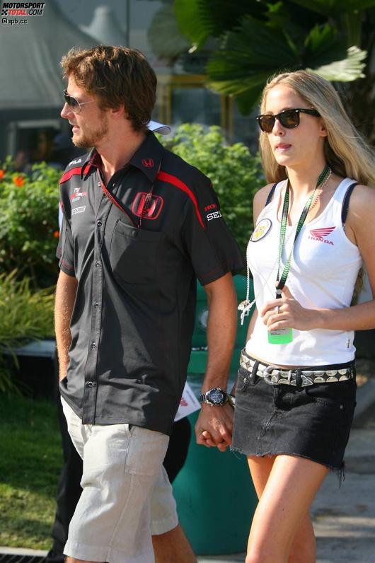 Jenson Button (Honda F1 Team) mit Freundin Florence Brudenell