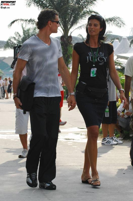 David Coulthard (Red Bull) mit Freundin Karen Minier