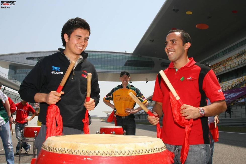 Sergio Perez (A1 Team.MEX) und Khalil Beschir (A1 Team.LEB)