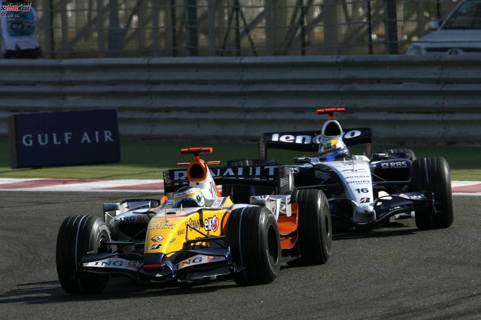 Giancarlo Fisichella (Renault) vor Nico Rosberg (Williams) 