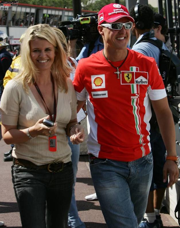 Michael Schumacher (Ferrari) mit Frau Corinna