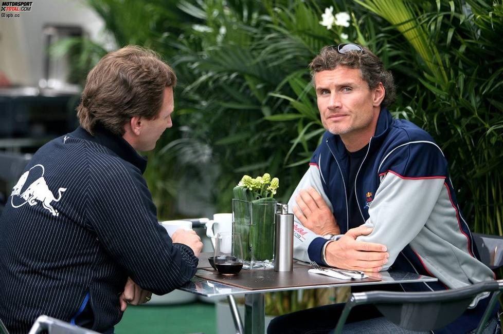 Christian Horner (Teamchef) und David Coulthard (Red Bull) 