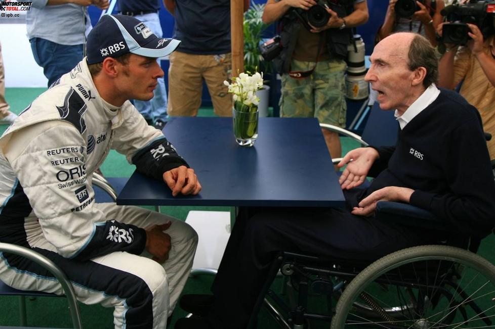 Alexander Wurz und Frank Williams (Teamchef) (Williams) 