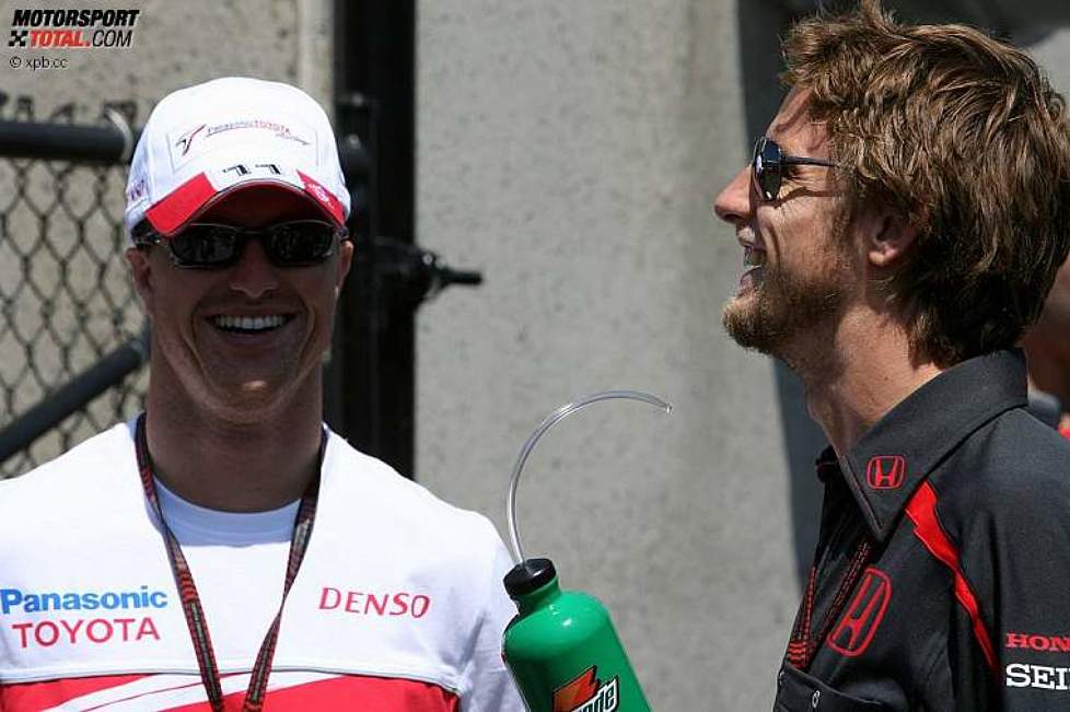 Ralf Schumacher (Toyota) und Jenson Button (Honda F1 Team) 