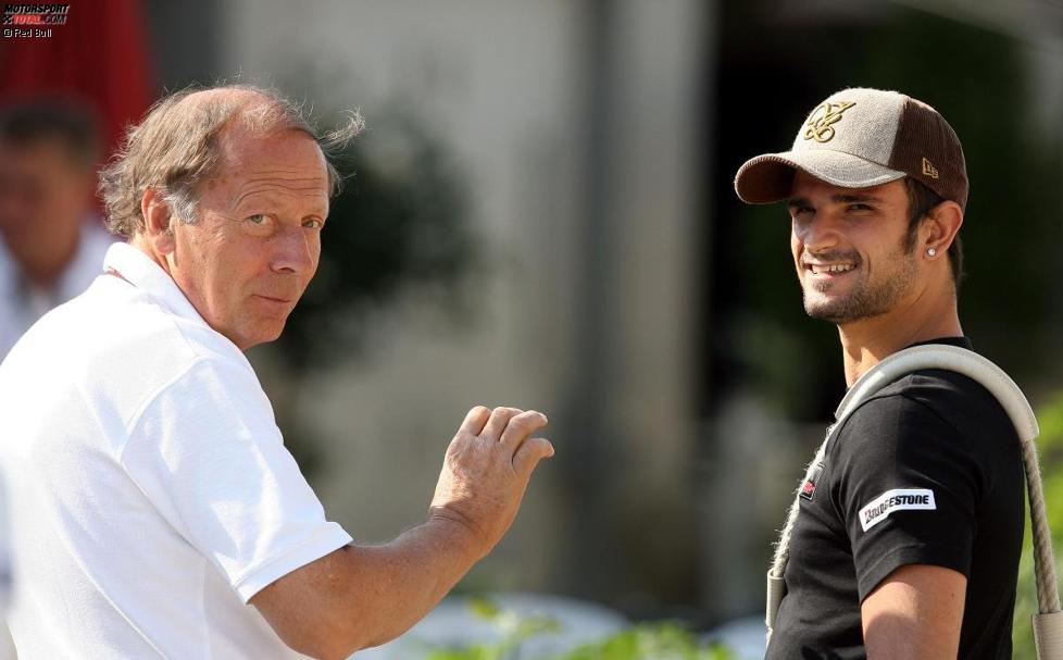 ORF-Kommentatorlegende Heinz Prüller mit Vitantonio Liuzzi (Toro Rosso) 
