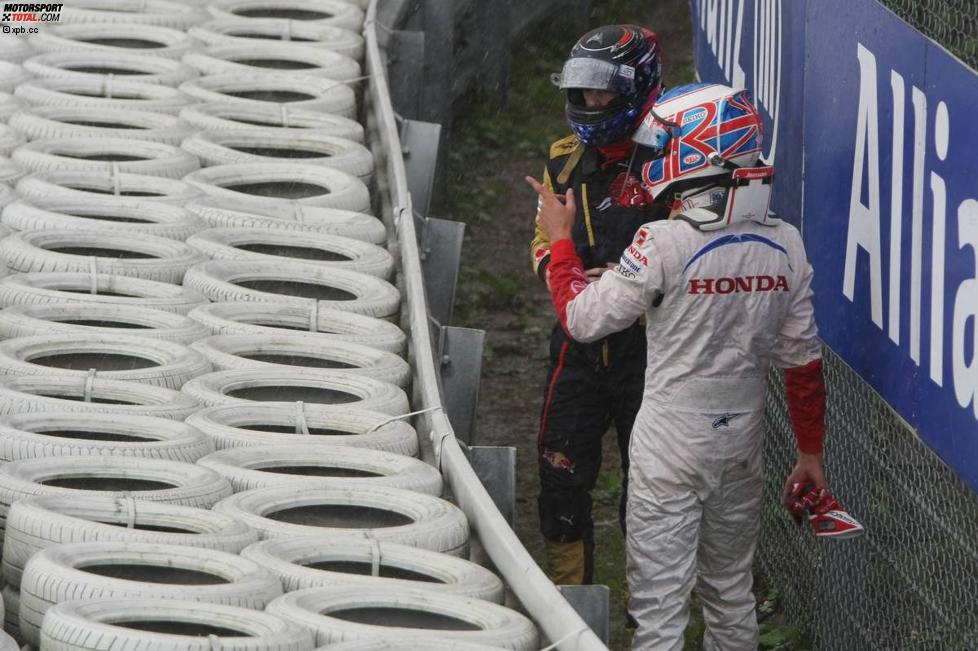 Jenson Button (Honda F1 Team) und Scott Speed (Toro Rosso) 
