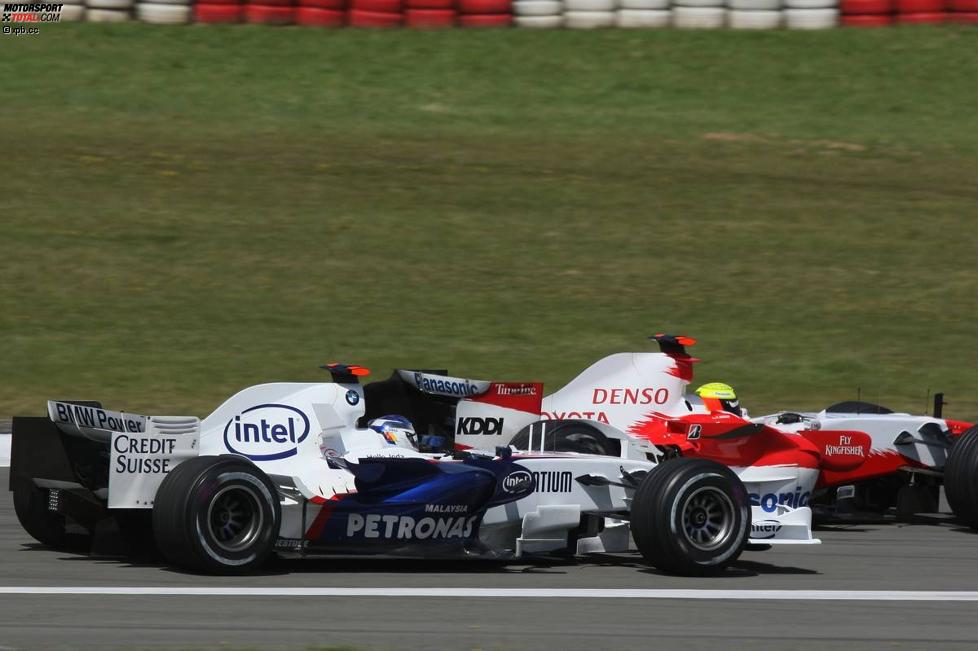Nick Heidfeld (BMW Sauber F1 Team) und Ralf Schumacher (Toyota) 