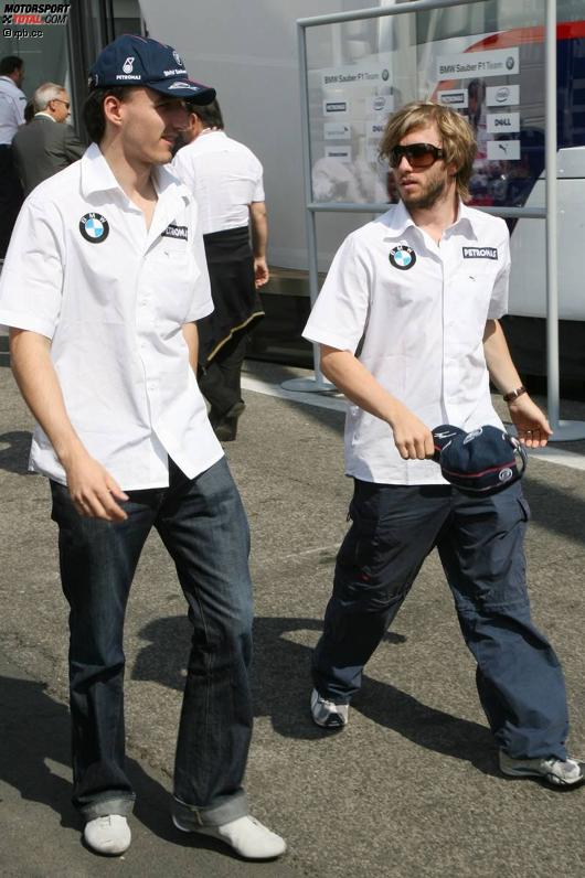 Robert Kubica und Nick Heidfeld (BMW Sauber F1 Team) 