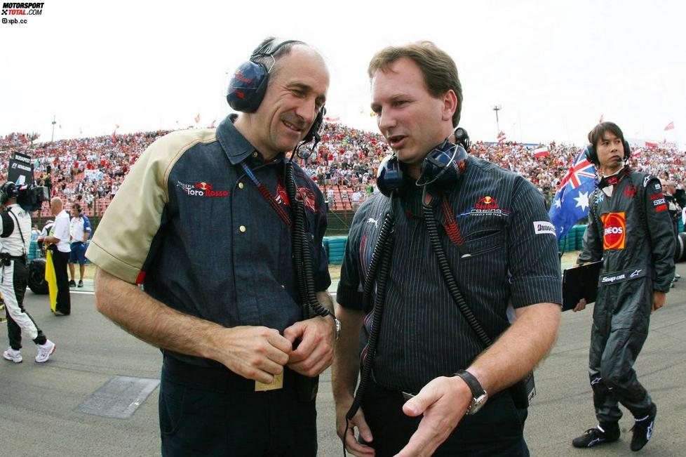 Franz Tost (Teamchef) (Toro Rosso) und Christian Horner (Teamchef) (Red Bull) 