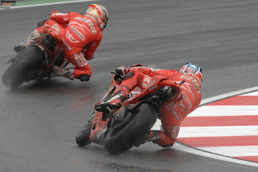 Loris Capirossi und Casey Stoner (Ducati)