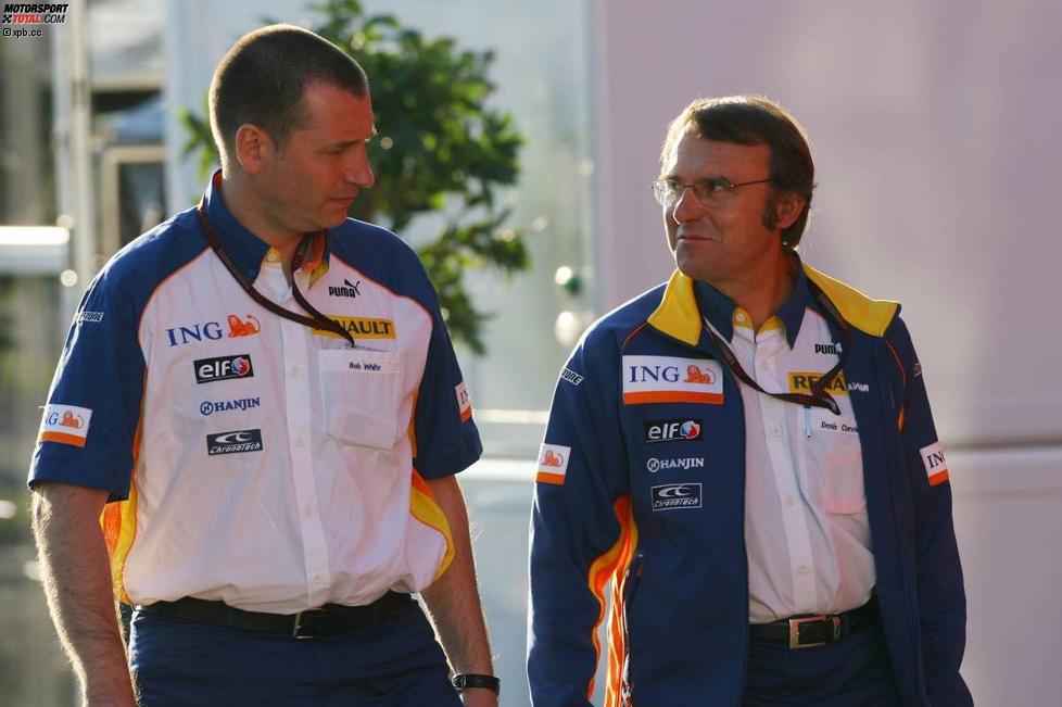 Rob White (Motorenchef) (Renault) und Denis Chevrier