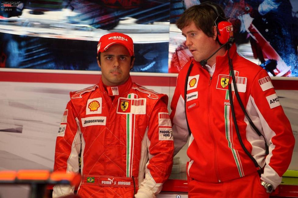Felipe Massa (Ferrari) und Rob Smedley