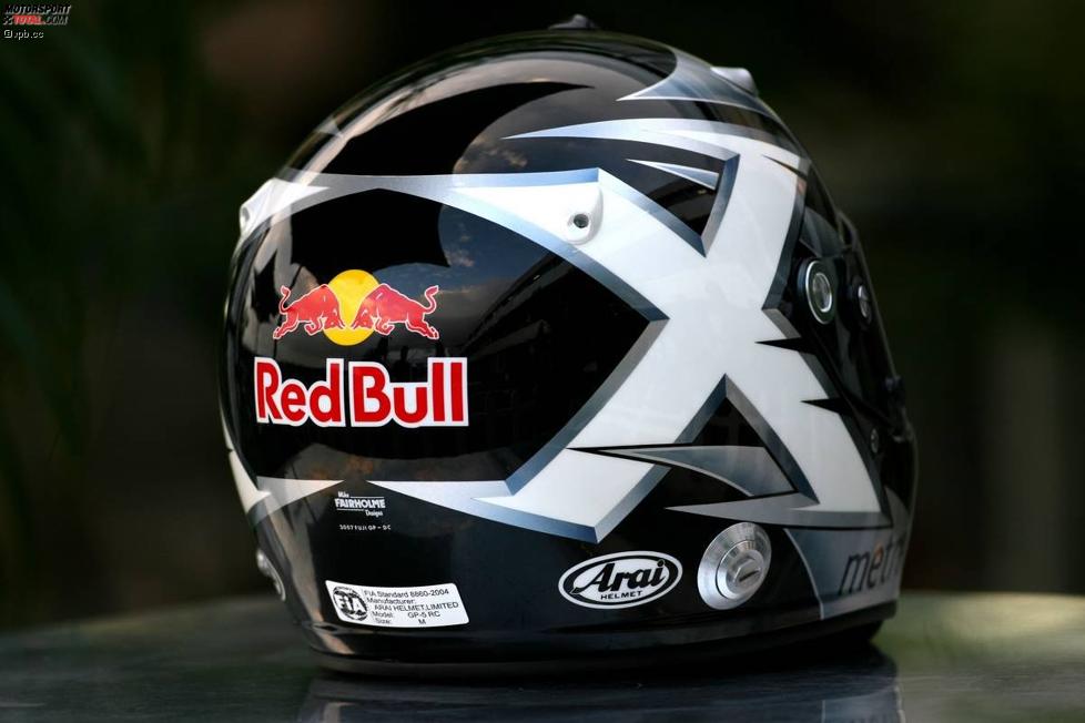 David Coulthard (Red Bull) gedenkt mit seinem Helmdesign dem tödlich verunglückten Colin McRae