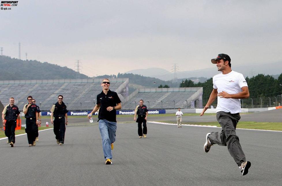 Sebastian Vettel und Vitantonio Liuzzi (Toro Rosso) 