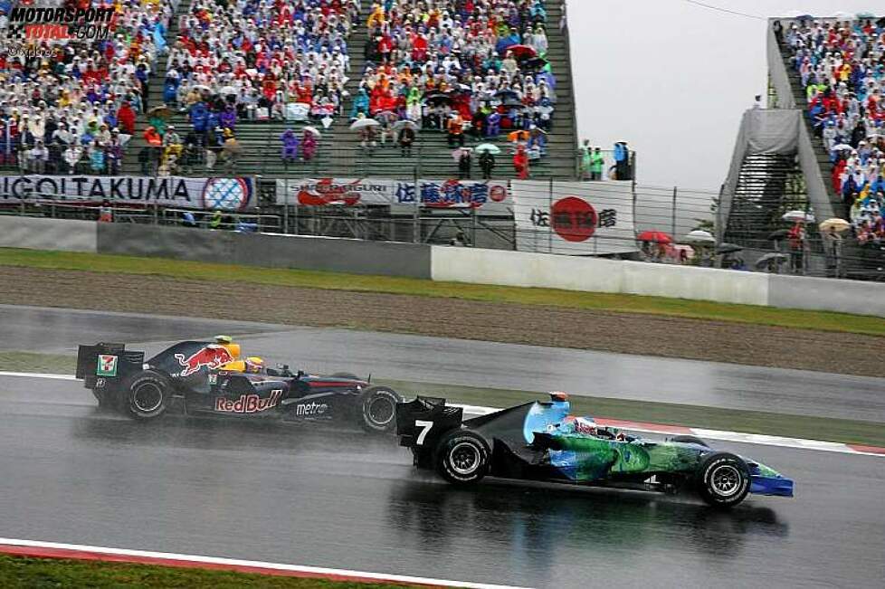 Jenson Button (Honda F1 Team) vor Mark Webber (Red Bull) 