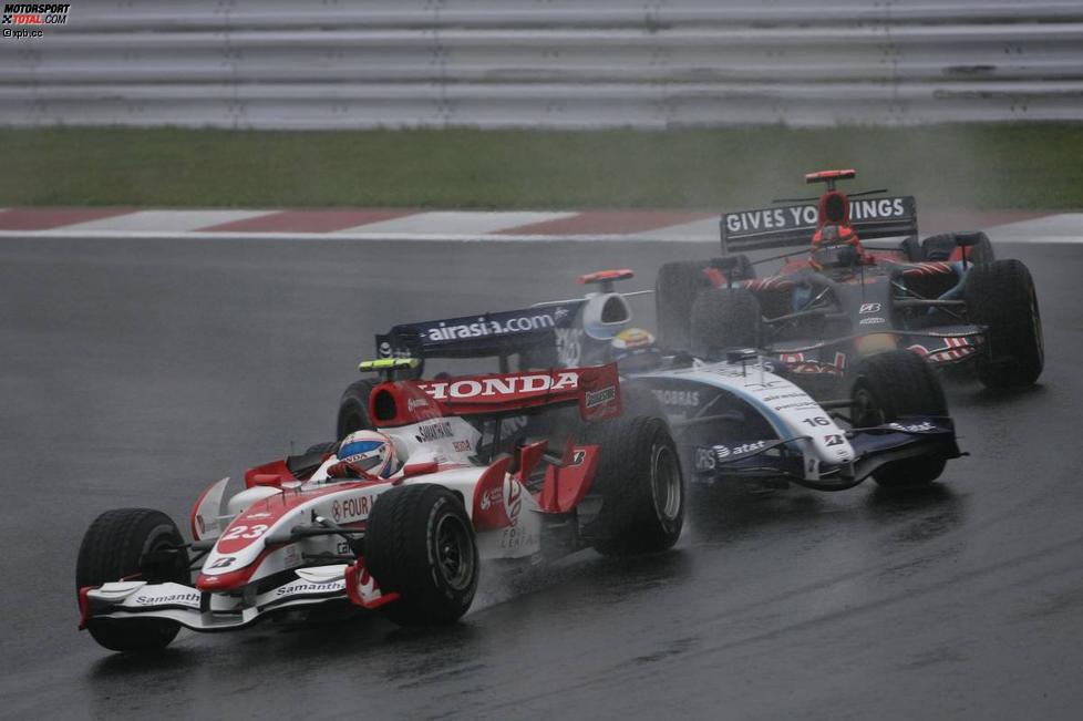 Anthony Davidson (Super Aguri), Nico Rosberg (Williams) und Vitantonio Liuzzi (Toro Rosso) 