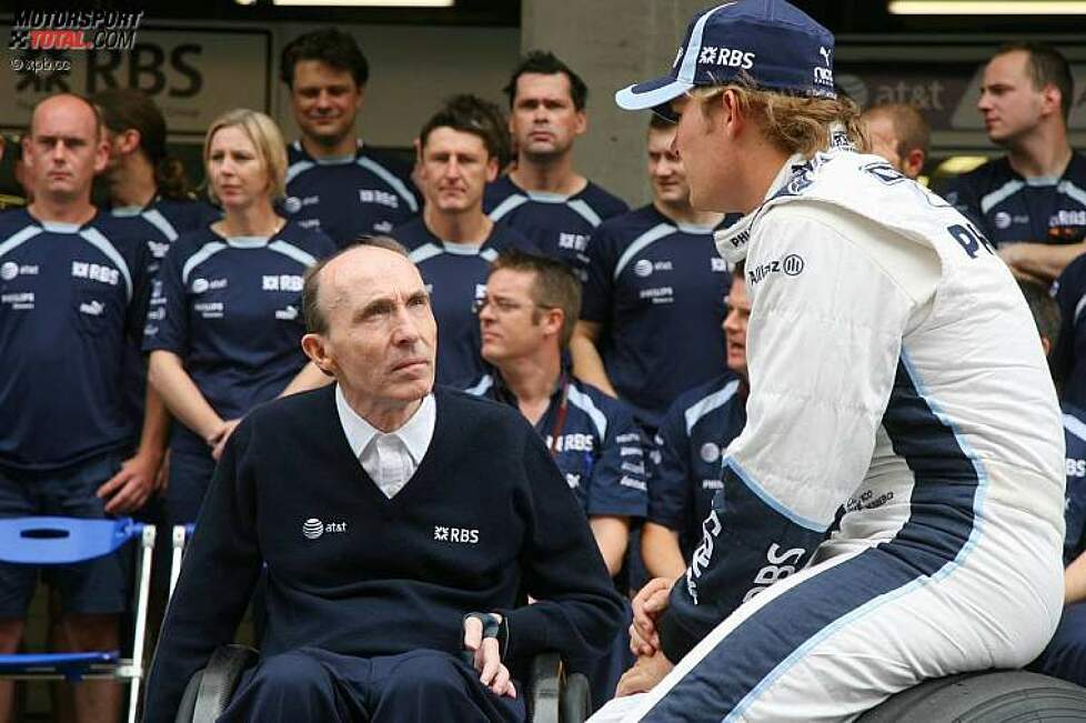 Frank Williams (Teamchef) und Nico Rosberg (Williams) 