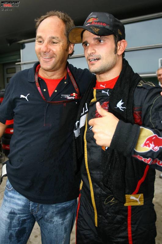 Gerhard Berger (Teamanteilseigner) und Vitantonio Liuzzi (Toro Rosso) 
