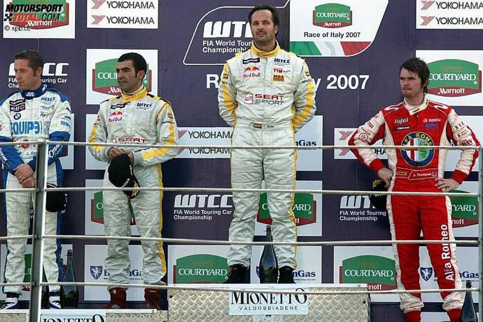 Luca Rangoni(Proteam Motorsport), Jordi Gené (SEAT), Yvan Muller (SEAT) und James Thompson (N Technology Alfa) 