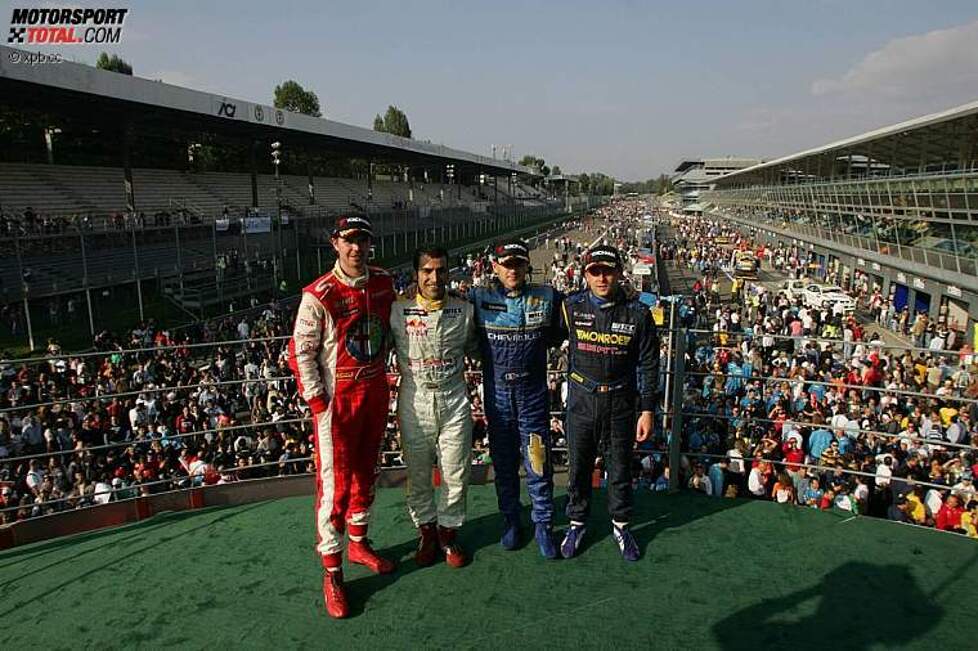 James Thompson (N Technology Alfa), Jordi Gené (SEAT), Nicola Larini (Chevrolet) und Pierre-Yves Corthals