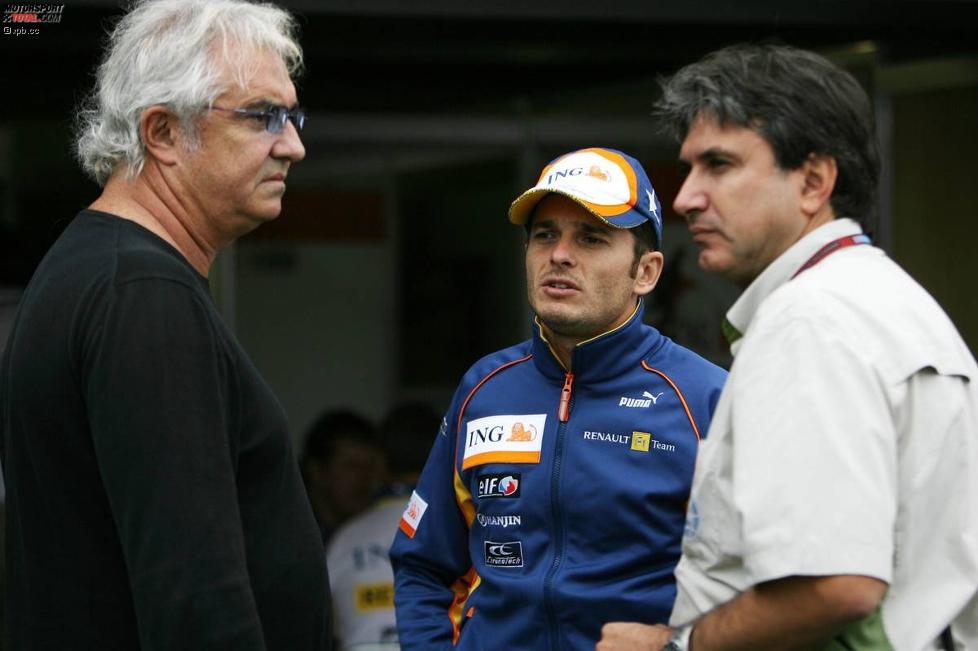 Flavio Briatore (Teamchef) und Giancarlo Fisichella (Renault) 