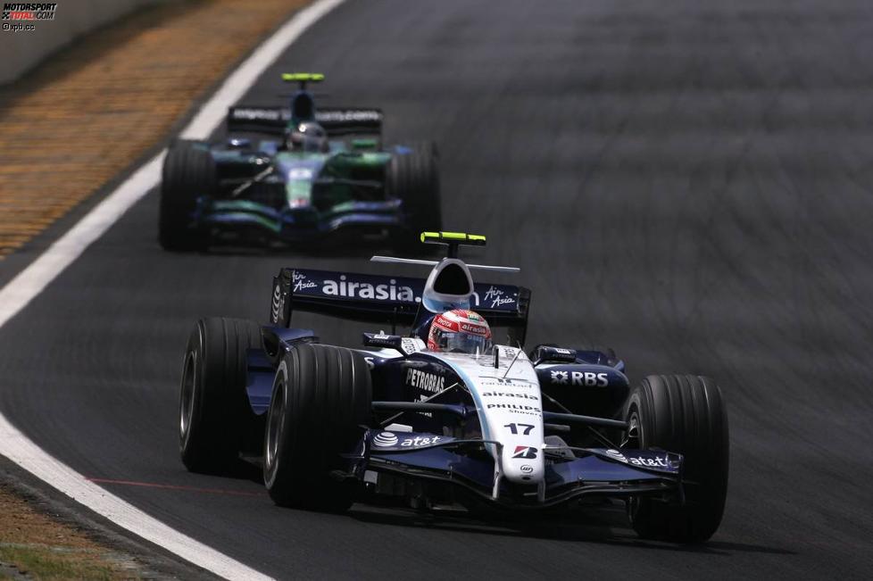 Kazuki Nakajima (Williams) vor Rubens Barrichello (Honda F1 Team) 