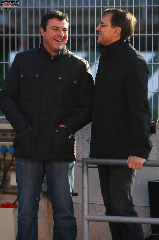 Ex-Formel-1-Fahrer Mark Blundell (links)