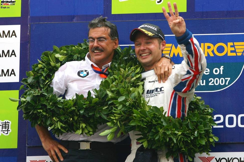 Mario Theissen (BMW Motorsport Direktor) und Andy Priaulx (BMW Team UK) 