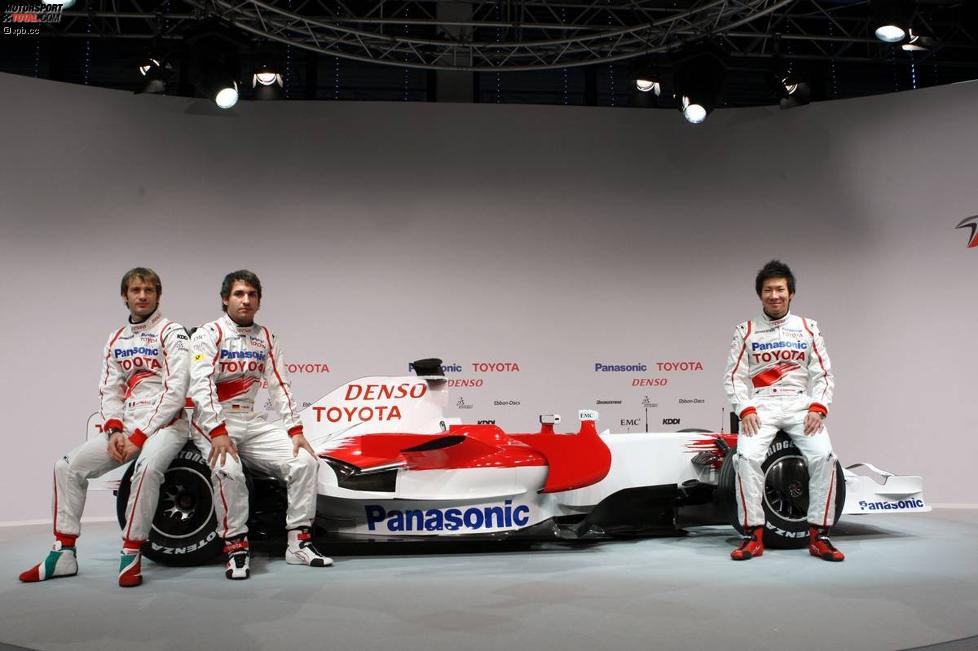 Jarno Trulli Kamui Kobayashi Timo Glock (Toyota) 