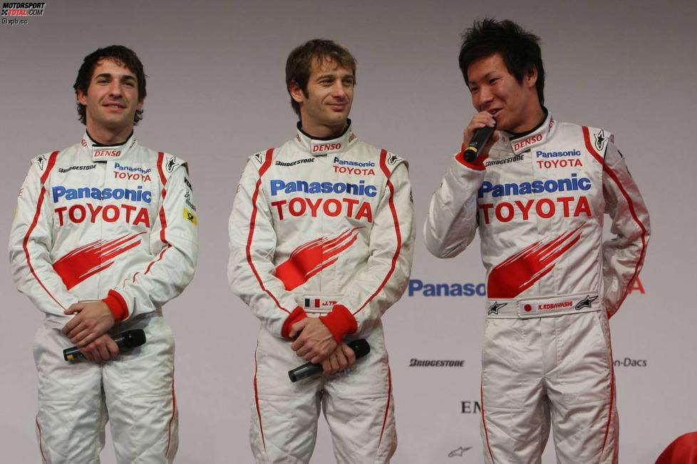 Jarno Trulli Kamui Kobayashi Timo Glock (Toyota) 