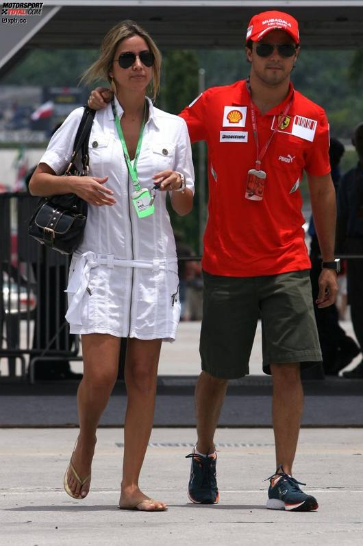Felipe Massa (Ferrari) mit Ehefrau Rafaela