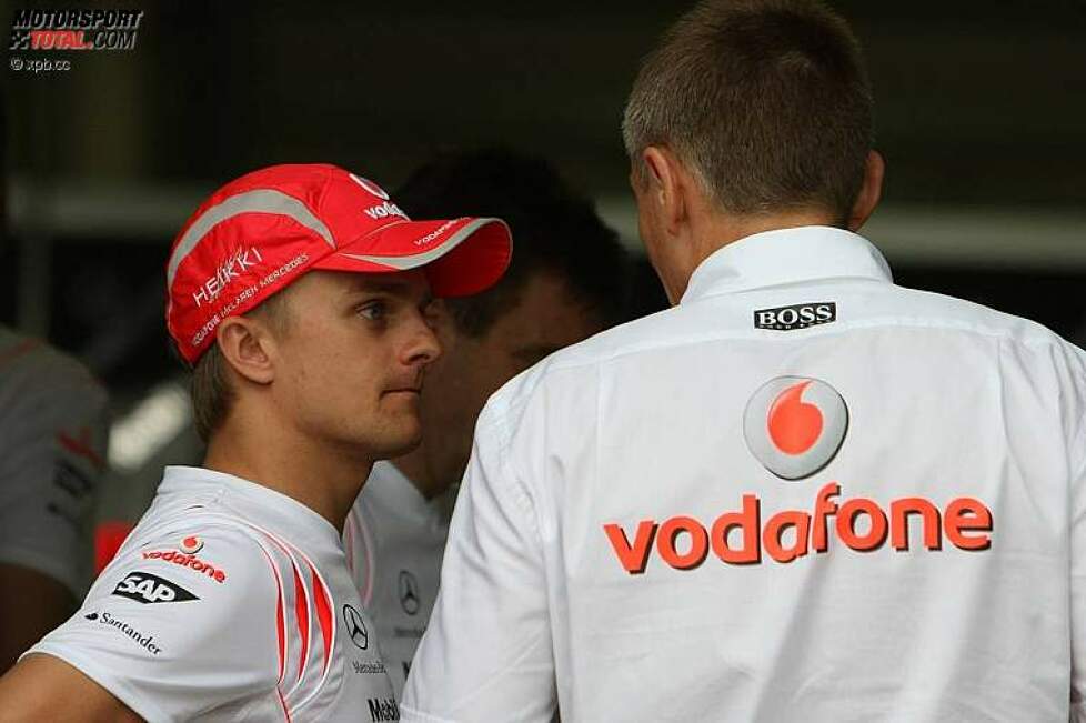 Heikki Kovalainen und Martin Whitmarsh (Geschäftsführer) (McLaren-Mercedes) 