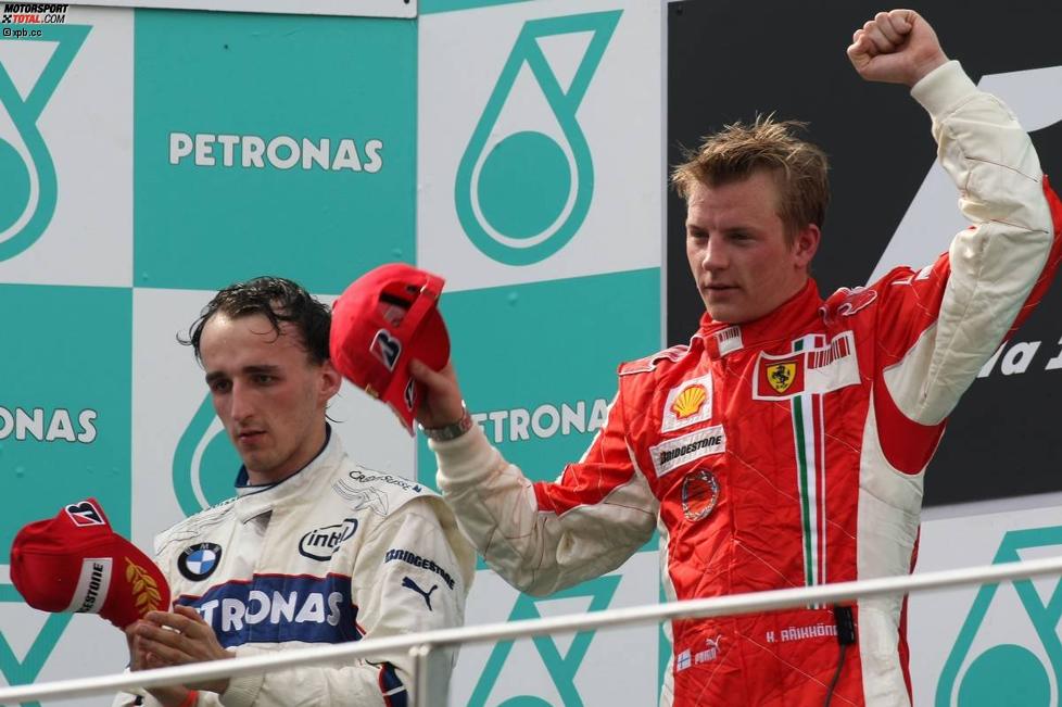 Robert Kubica (BMW Sauber F1 Team) und Kimi Räikkönen (Ferrari) 