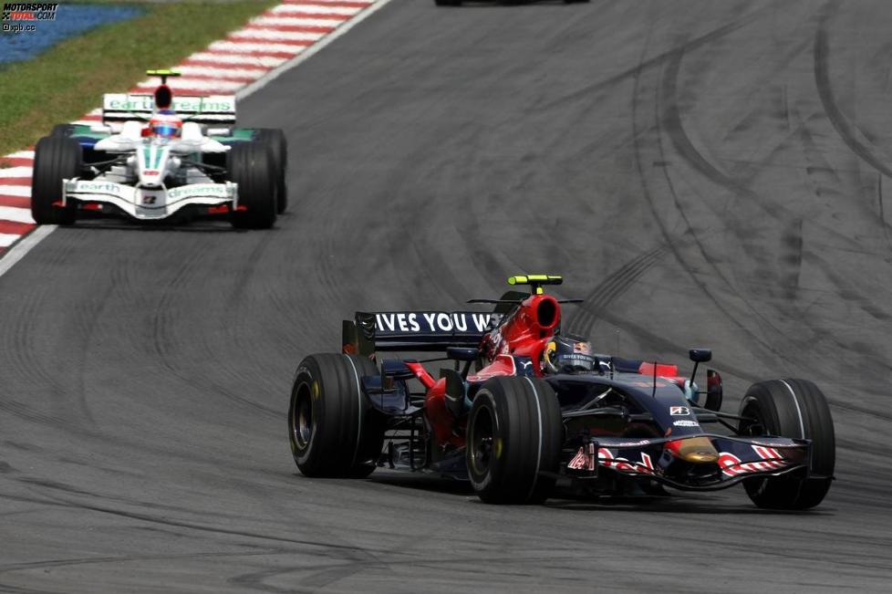 Sebastian Vettel (Toro Rosso) und Rubens Barrichello (Honda F1 Team) 