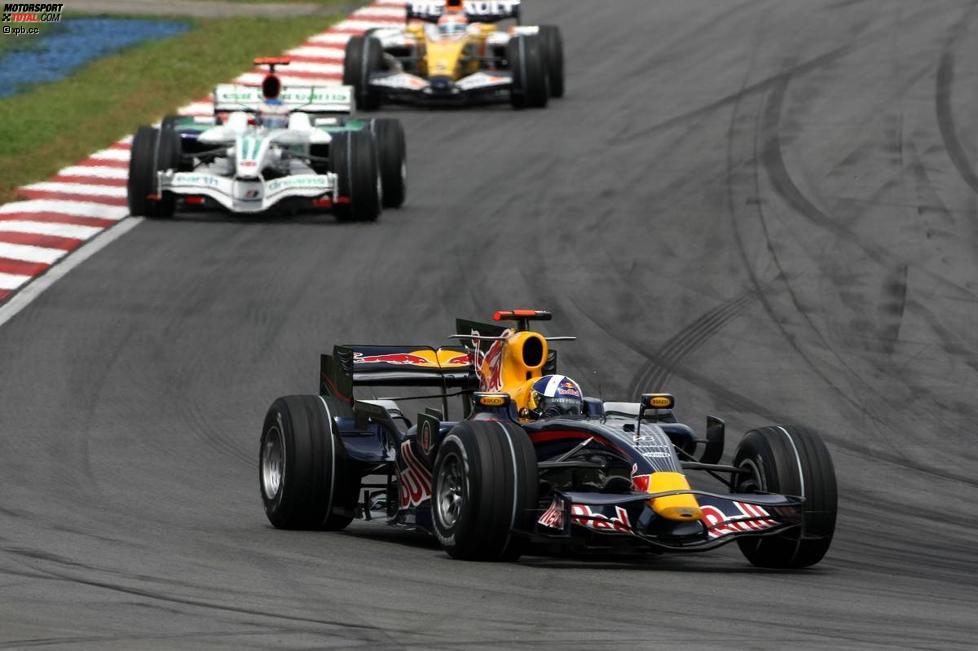 David Coulthard (Red Bull) vor Jenson Button (Honda F1 Team) 