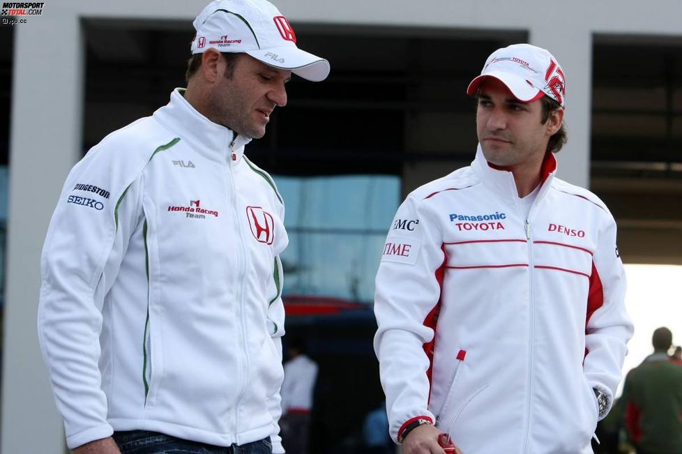 Rubens Barrichello (Honda F1 Team) und Timo Glock (Toyota) 