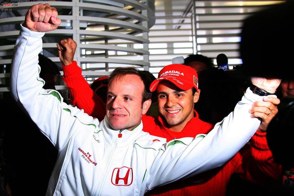 Rubens Barrichello (Honda F1 Team) und Felipe Massa (Ferrari) 