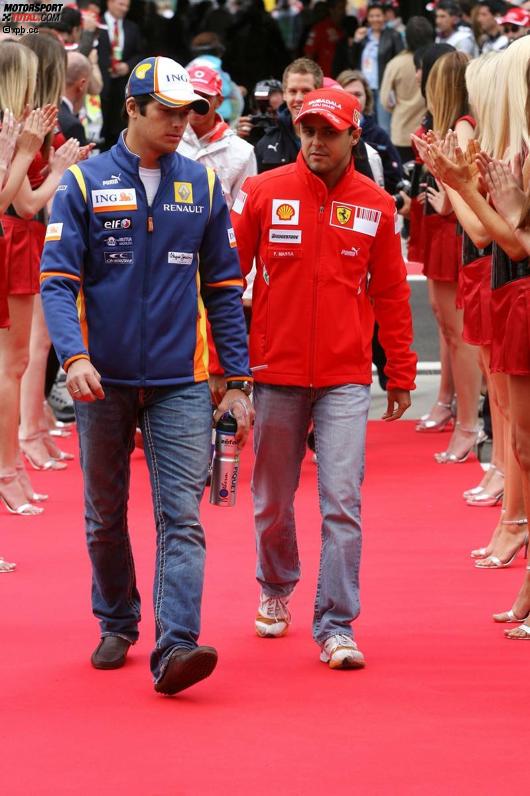Nelson Piquet Jr. (Renault) und Felipe Massa (Ferrari) 
