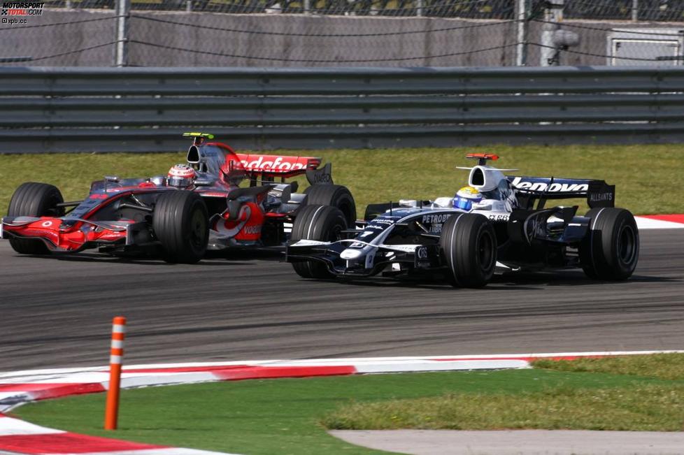 Heikki Kovalainen (McLaren-Mercedes) und Nico Rosberg (Williams) 